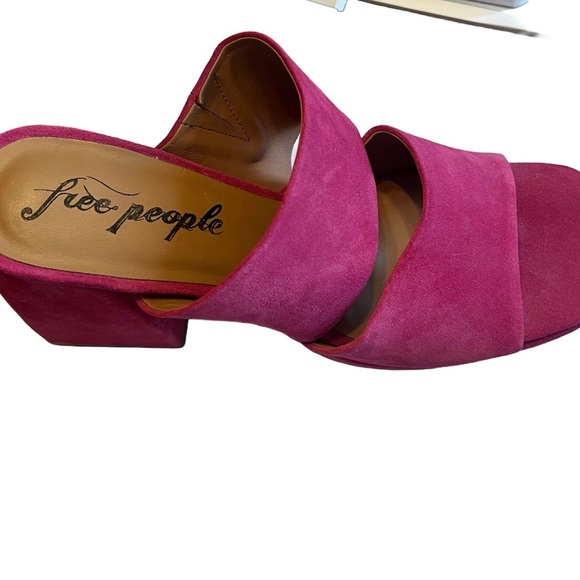 Free People - Love is Everywhere Suede Platform Fuchsia Fantastic Size 41 -NWOT - Picture 7 of 11